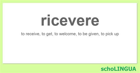 ricevere conjugation